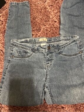 Source Unknown Womens Skinny Jeans in Light Blue Wash